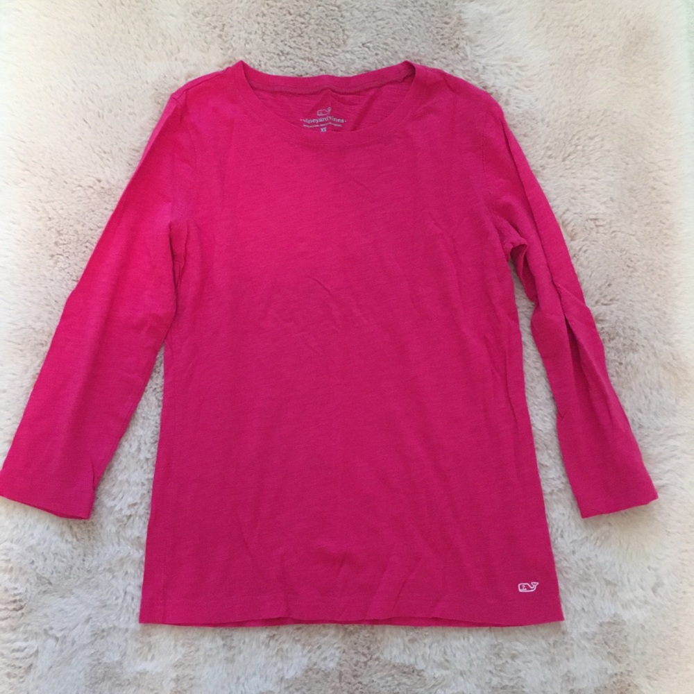 vineyard vines pink long sleeve top